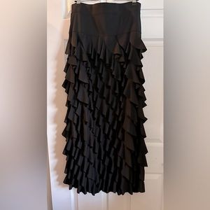 Beautiful black ruffle skirt.
